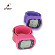 3D Time Display Silicone Wristband Pedometer